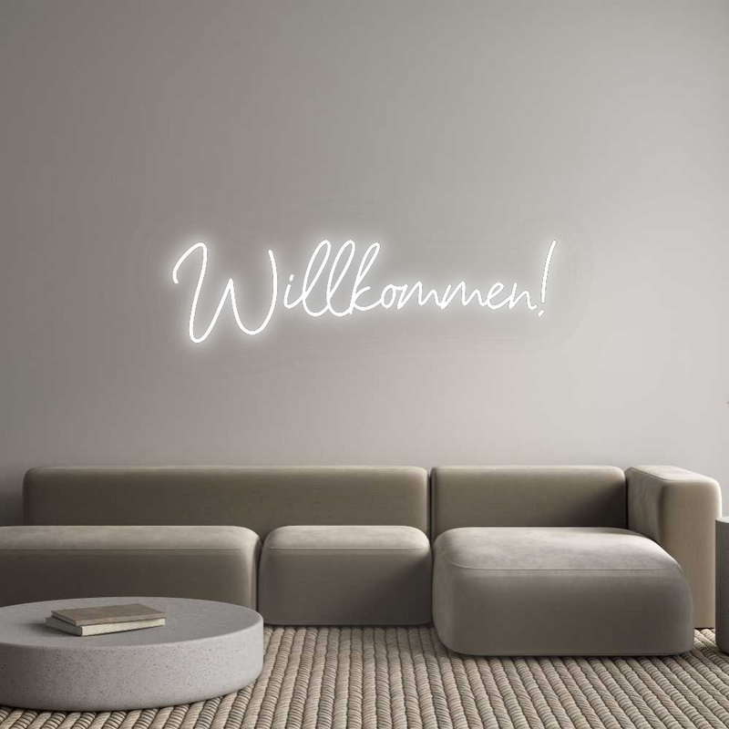 Konfigurator - Neon LED Flex - Personalisierter Indoor Schriftzug Willkommen!