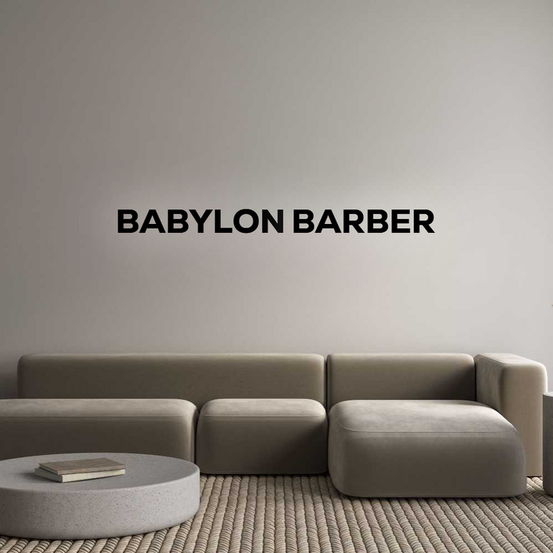 Konfigurator - Personalisierte Leuchtreklame & Leuchtbuchstaben BABYLON BARBER