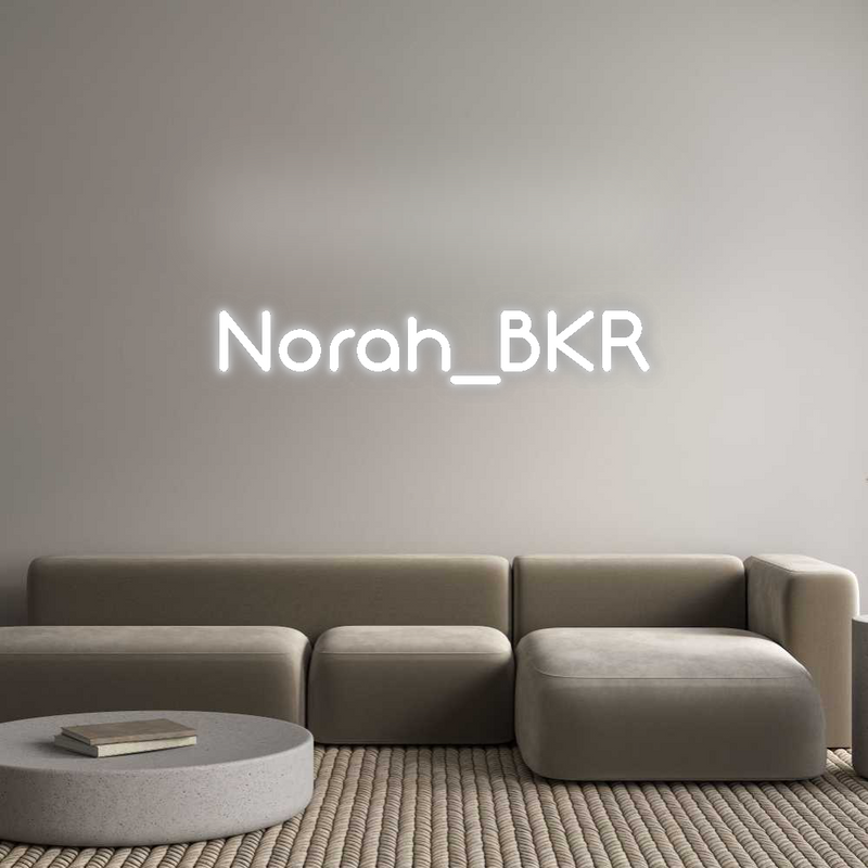 Configurateur - Neon LED Flex - Enseigne néon intérieure personnalisée Norah_BKR