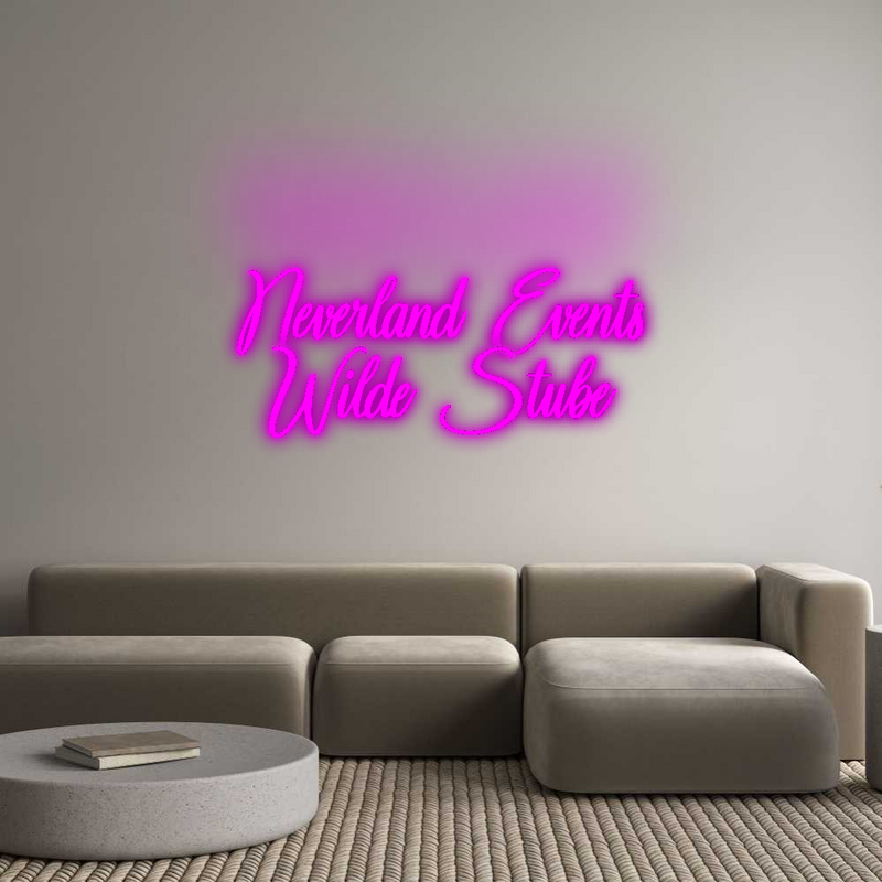 Konfigurator - Neon LED Flex - Personalisierter Indoor Schriftzug Neverland Eve...