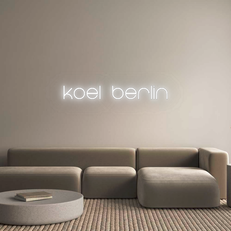 Konfigurator - Neon LED Flex - Personalisierter Indoor Schriftzug KOEL BERLIN