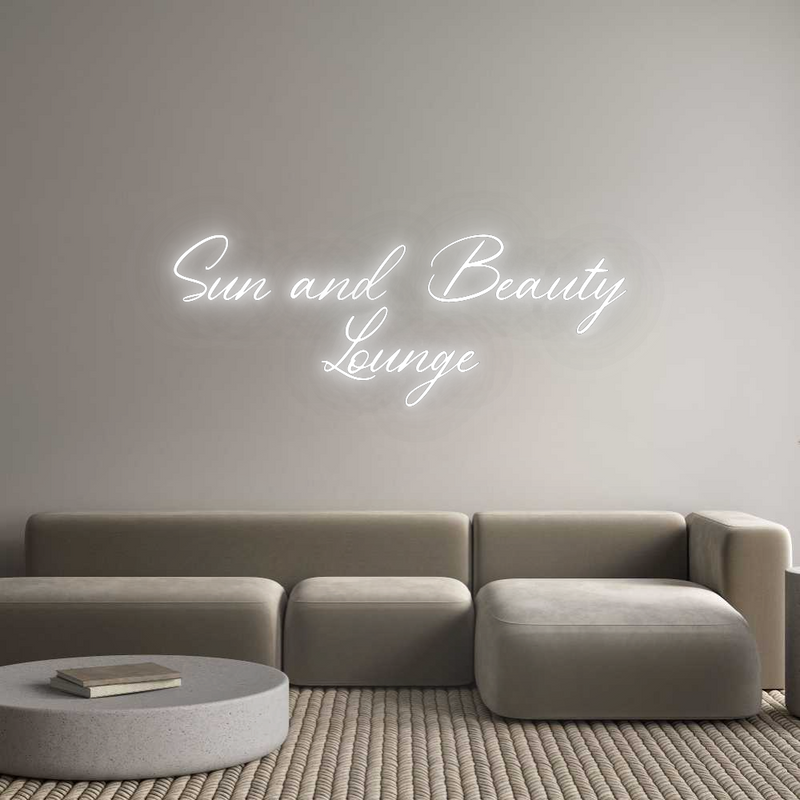 Konfigurator - Neon LED Flex - Personalisierter Indoor Schriftzug Sun and Beaut...