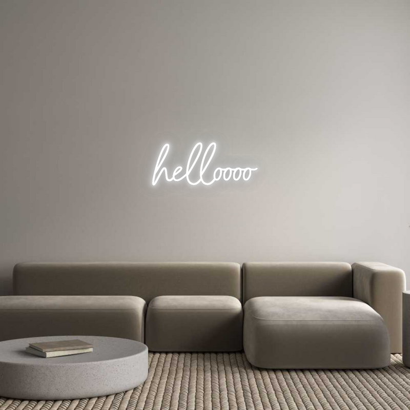 Konfigurator - Neon LED Flex - Personalisierter Indoor Schriftzug helloooo