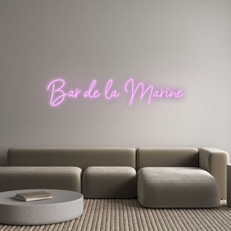 Configurateur - Neon LED Flex - Enseigne néon intérieure personnalisée Bar de la Mar...