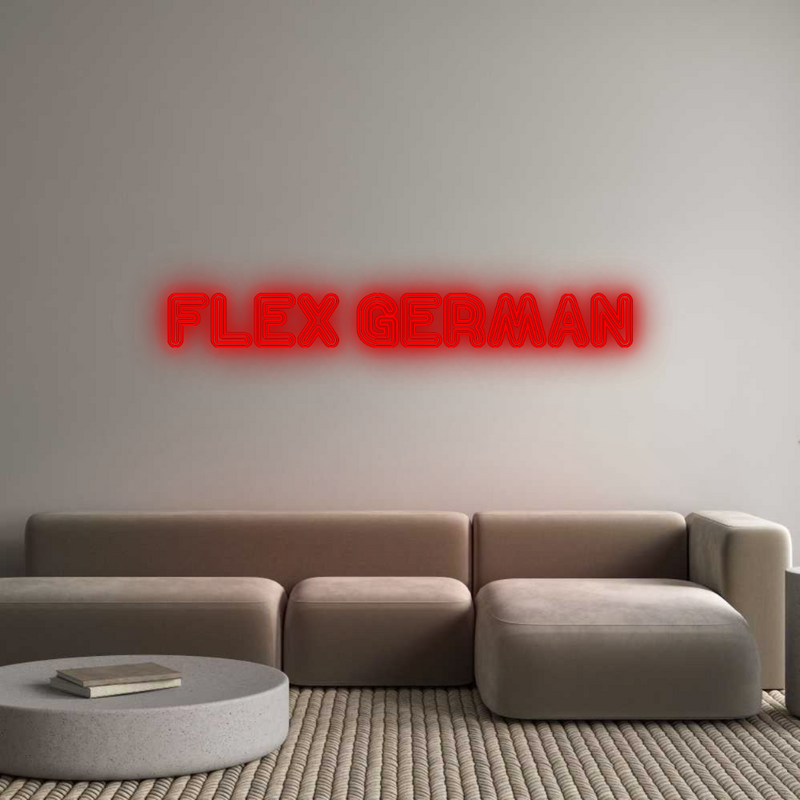 Konfigurator - Neon LED Flex - Personalisierter Indoor Schriftzug Flex German