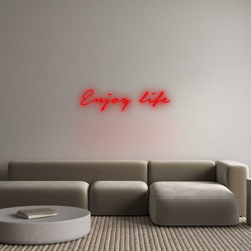 Konfigurator - Neon LED Flex - Personalisierter Indoor Schriftzug Enjoy life