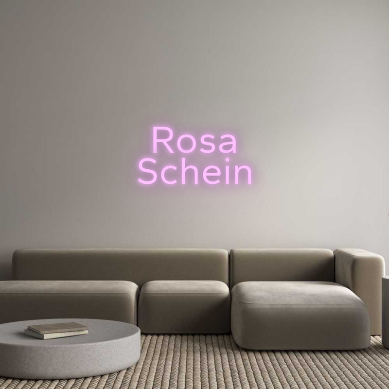 Konfigurator - Neon LED Flex - Personalisierter Indoor Schriftzug Rosa
Schein