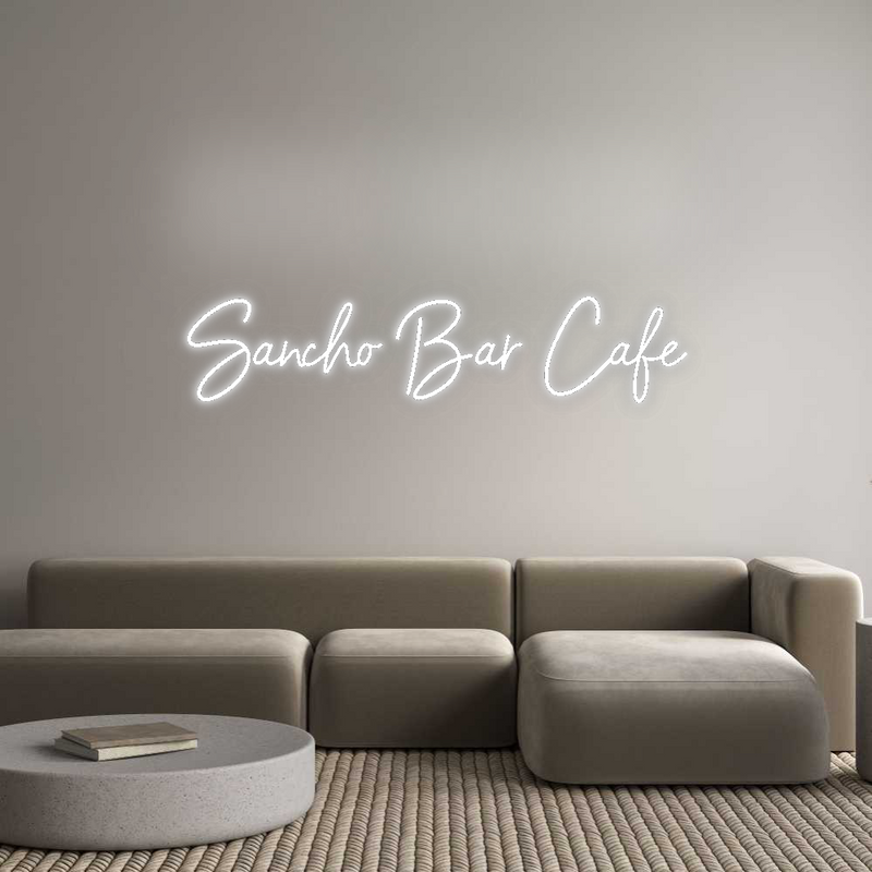 Konfigurator - Neon LED Flex - Personalisierter Indoor Schriftzug Sancho Bar Cafe