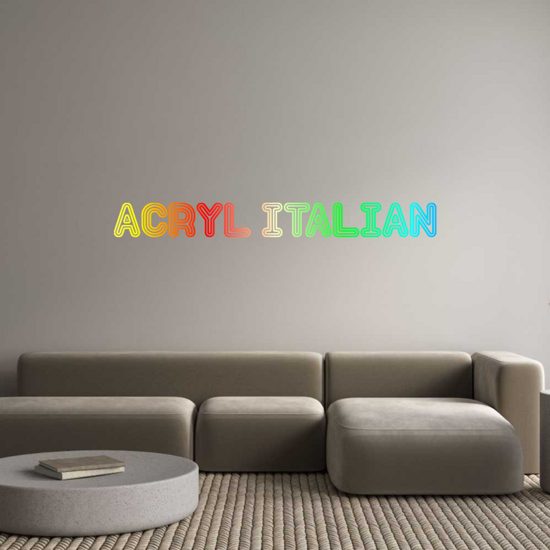 Configuratore - Neon LED Liquid Acryl - Scritte al neon personalizzate per interni ed esterni Acryl Italian