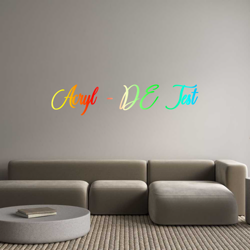 Konfigurator - Neon LED Liquid Acryl - Personalisierter Indoor & Outdoor Schriftzug Acryl - DE Test