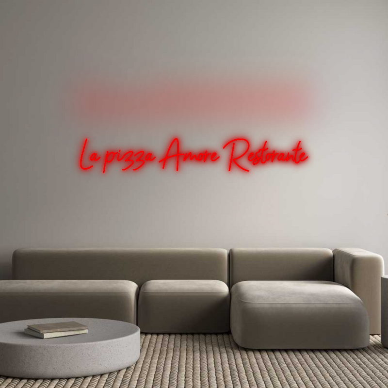 Konfigurator - Neon LED Flex - Personalisierter Indoor Schriftzug La pizza Amor...