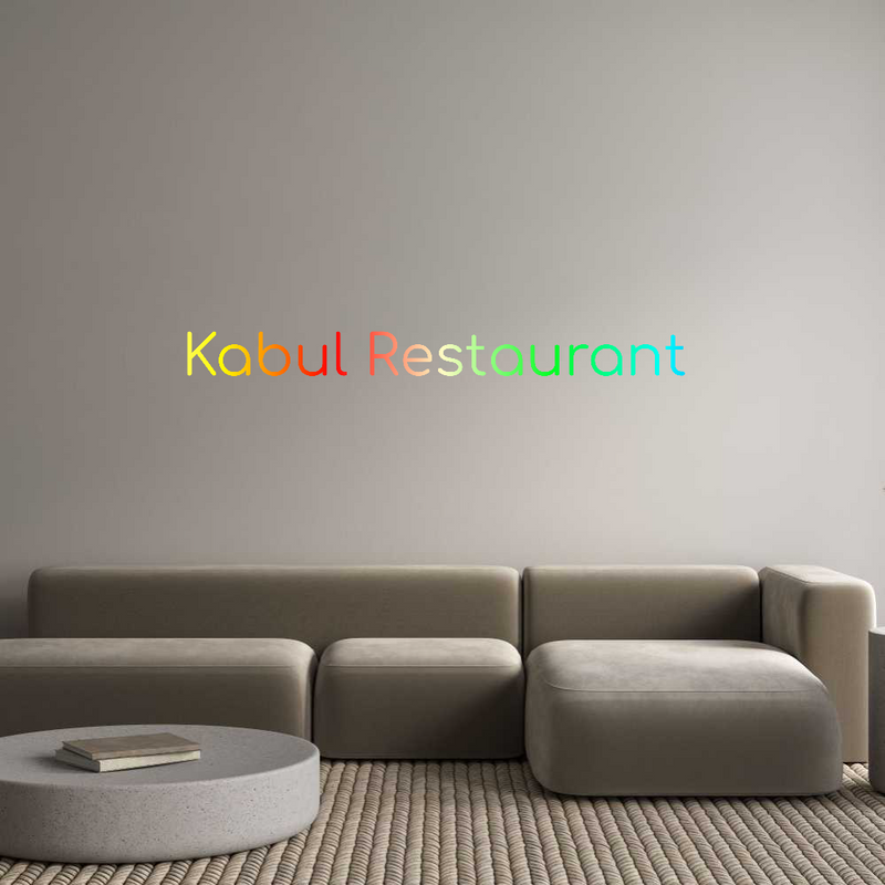 Konfigurator - Neon LED Flex - Personalisierter Indoor Schriftzug Kabul Restaur...