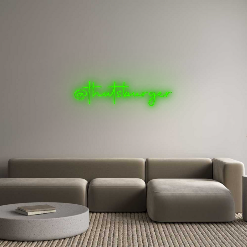 Konfigurator - Neon LED Flex - Personalisierter Indoor Schriftzug @thatsburger