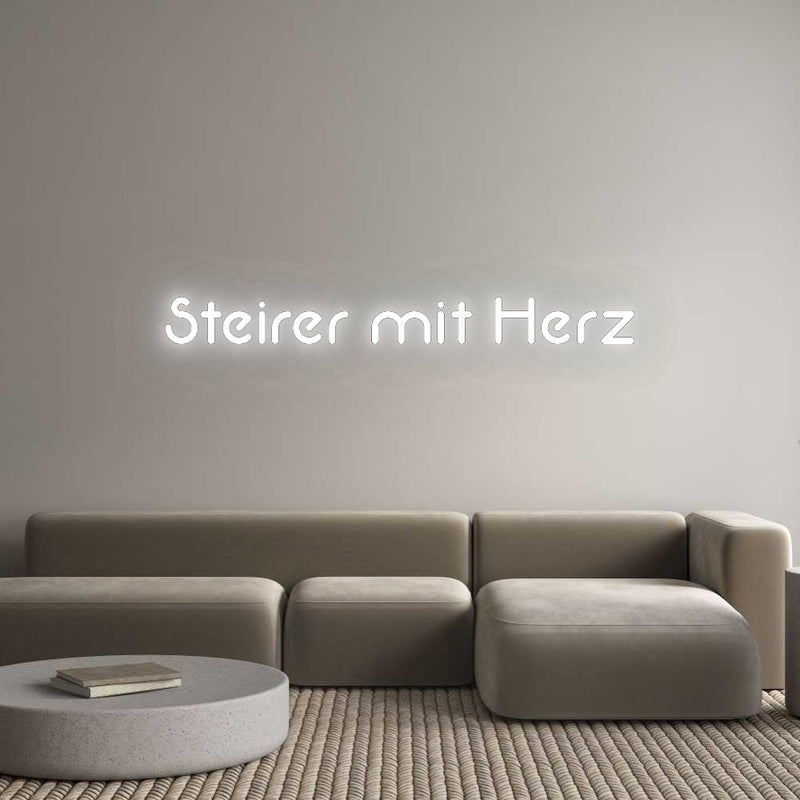 Konfigurator - Neon LED Flex - Personalisierter Indoor Schriftzug Steirer mit H...