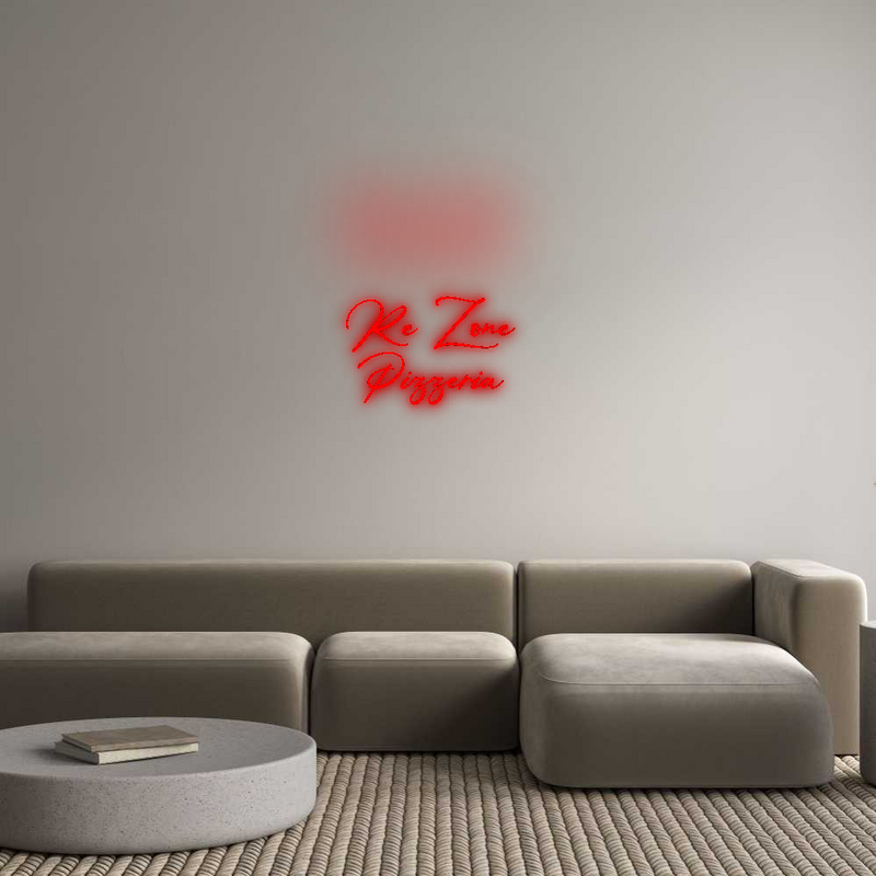 Konfigurator - Neon LED Flex - Personalisierter Indoor Schriftzug Re Zone 
Piz...