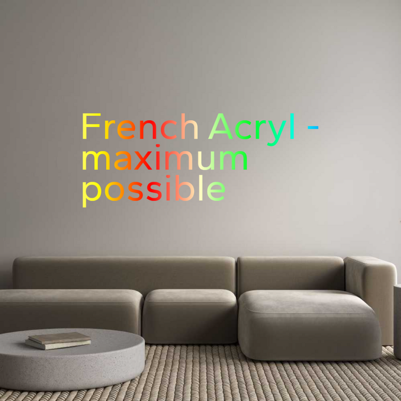 Configurateur - Neon LED Liquid Acryl - Lettres néon personnalisées pour l'intérieur et l'extérieur French Acryl ...