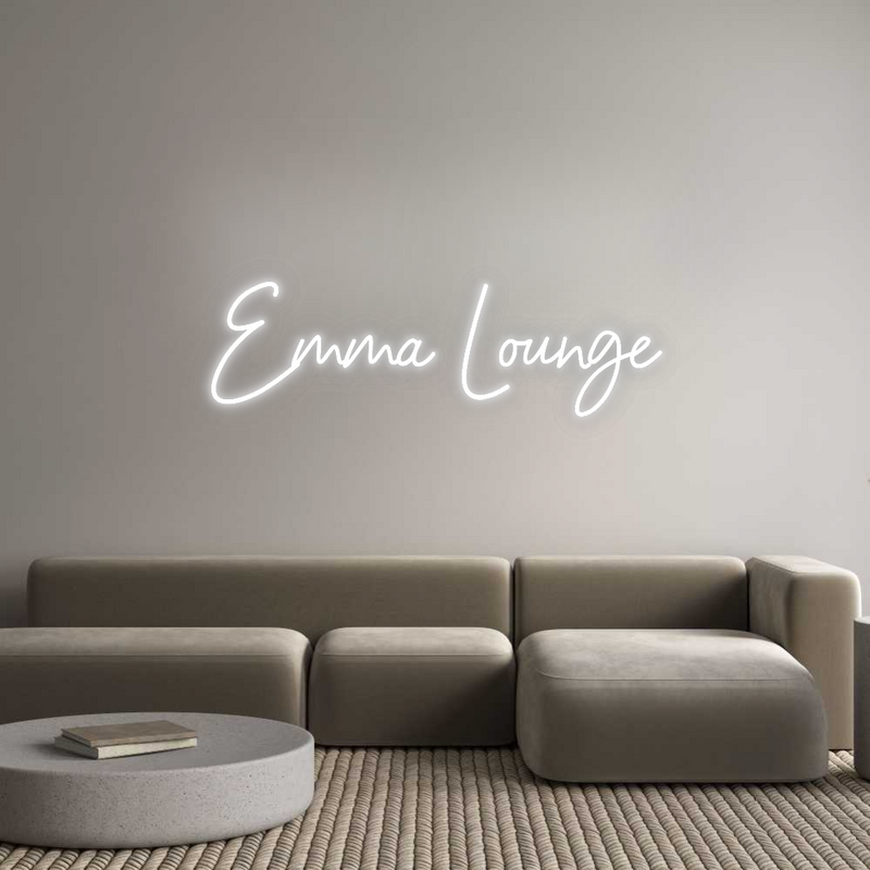 Konfigurator - Neon LED Flex - Personalisierter Indoor Schriftzug Emma Lounge