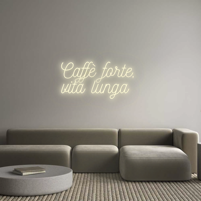 Konfigurator - Neon LED Flex - Personalisierter Indoor Schriftzug Caffè forte, ...