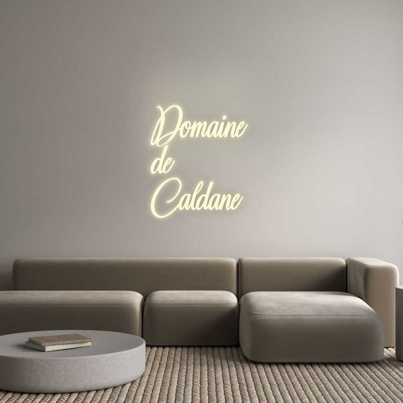 Configurateur - Neon LED Flex - Enseigne néon intérieure personnalisée Domaine
de
...