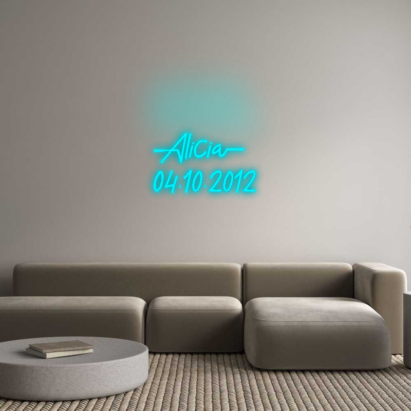 Konfigurator - Neon LED Flex - Personalisierter Indoor Schriftzug Alicia 
04.1...