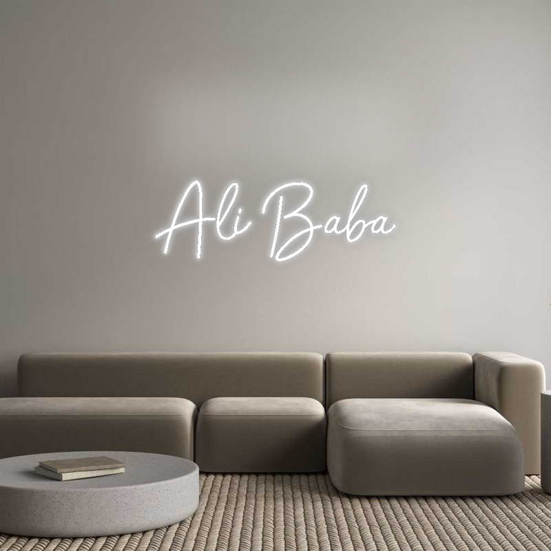 Konfigurator - Neon LED Flex - Personalisierter Indoor Schriftzug Ali Baba