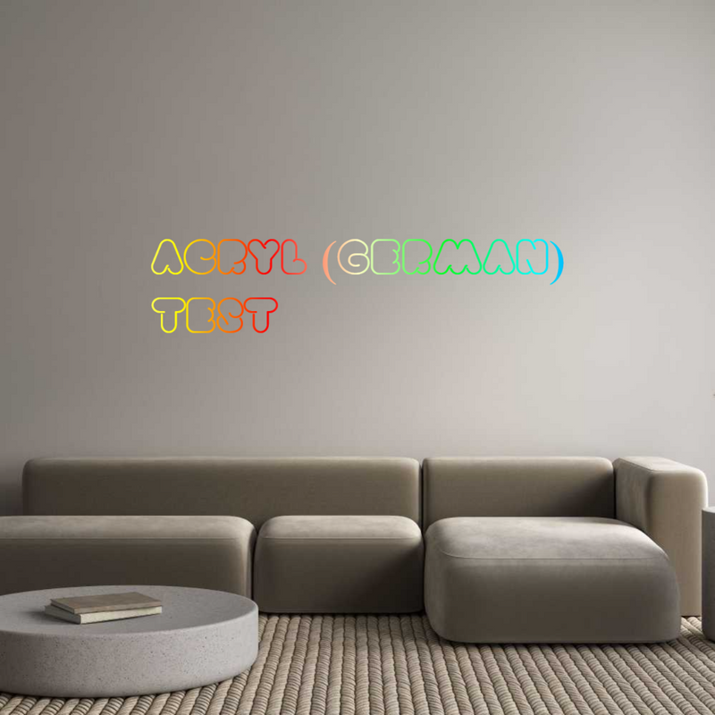 Konfigurator - Neon LED Liquid Acryl - Personalisierter Indoor & Outdoor Schriftzug Acryl (German...