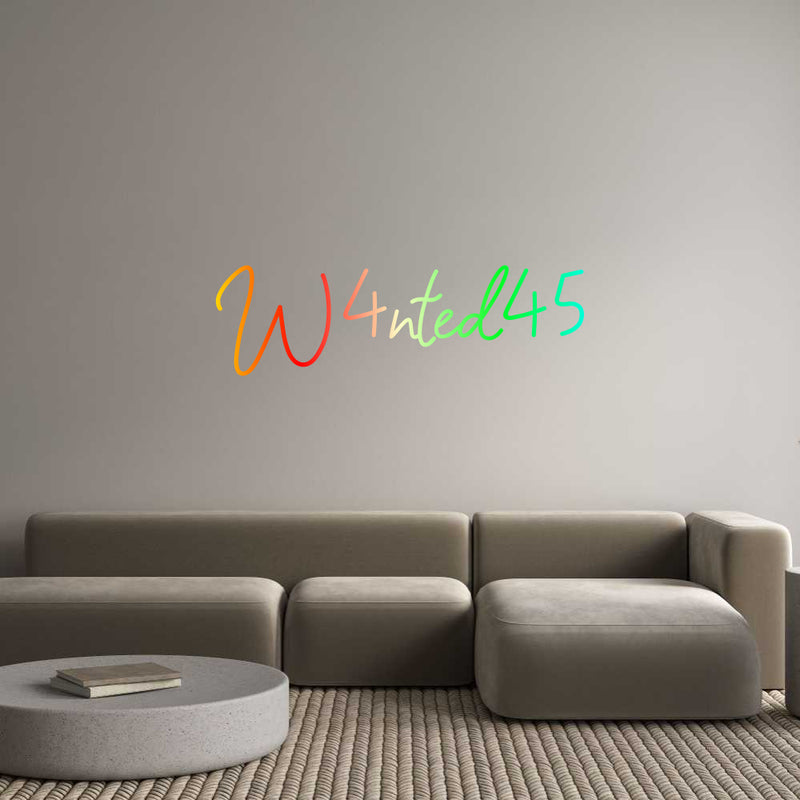 Konfigurator - Neon LED Flex - Personalisierter Indoor Schriftzug W4nted45