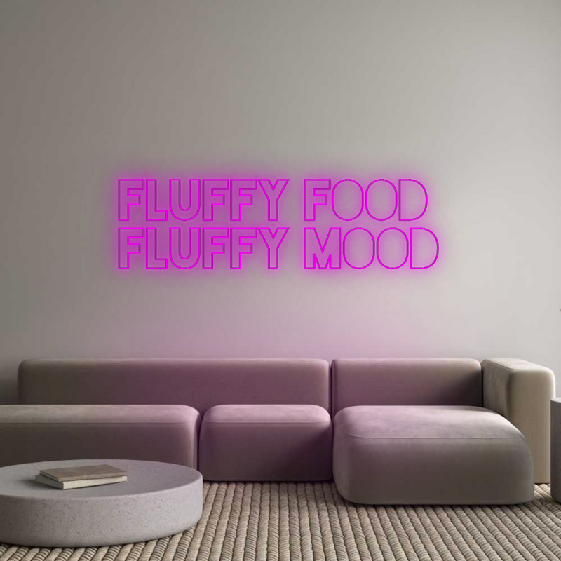 Konfigurator - Neon LED Flex - Personalisierter Indoor Schriftzug Fluffy Food 
...