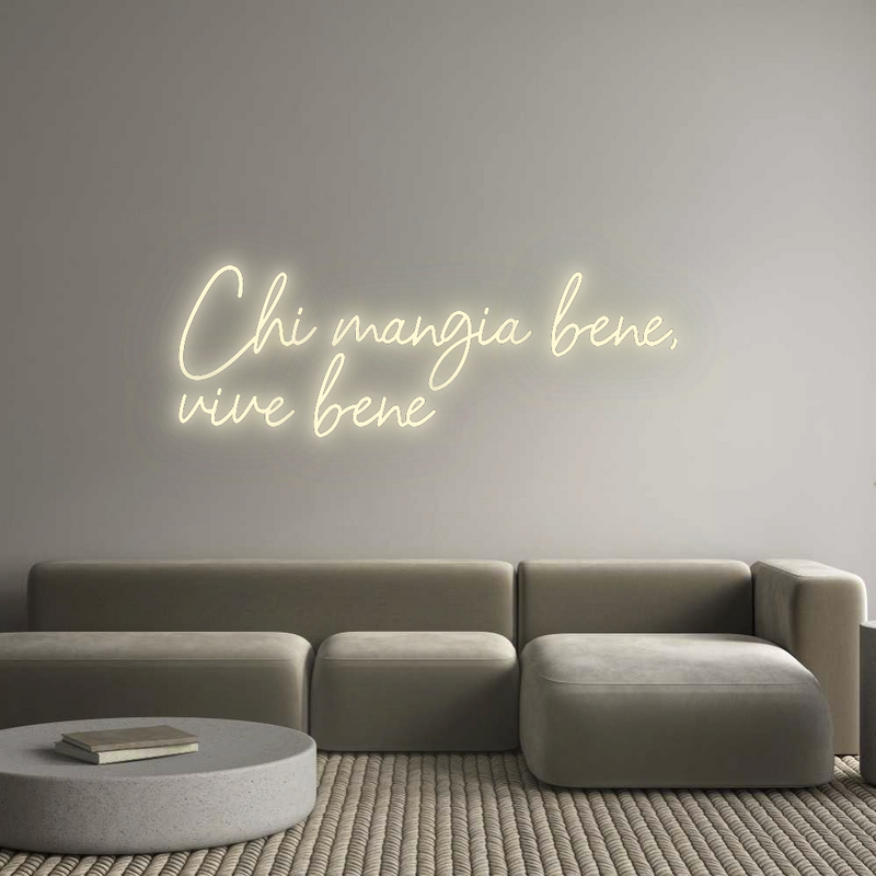 Konfigurator - Neon LED Flex - Personalisierter Indoor Schriftzug Chi mangia be...