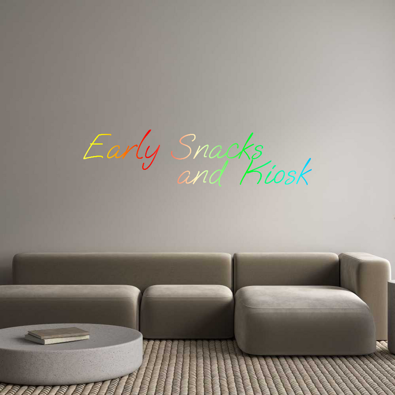 Konfigurator - Neon LED Liquid Acryl - Personalisierter Indoor & Outdoor Schriftzug Early Snacks
...