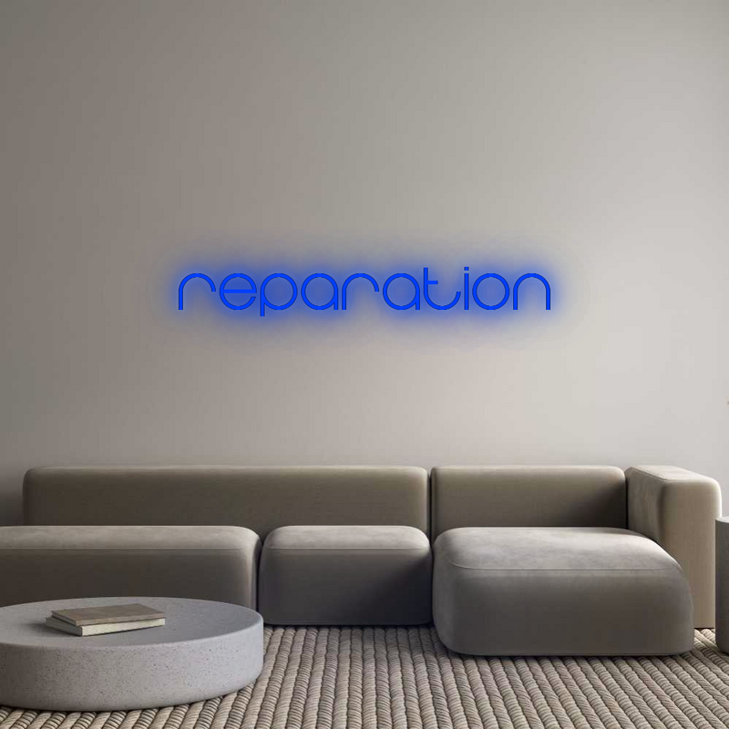 Configurateur - Neon LED Flex - Enseigne néon intérieure personnalisée REPARATION