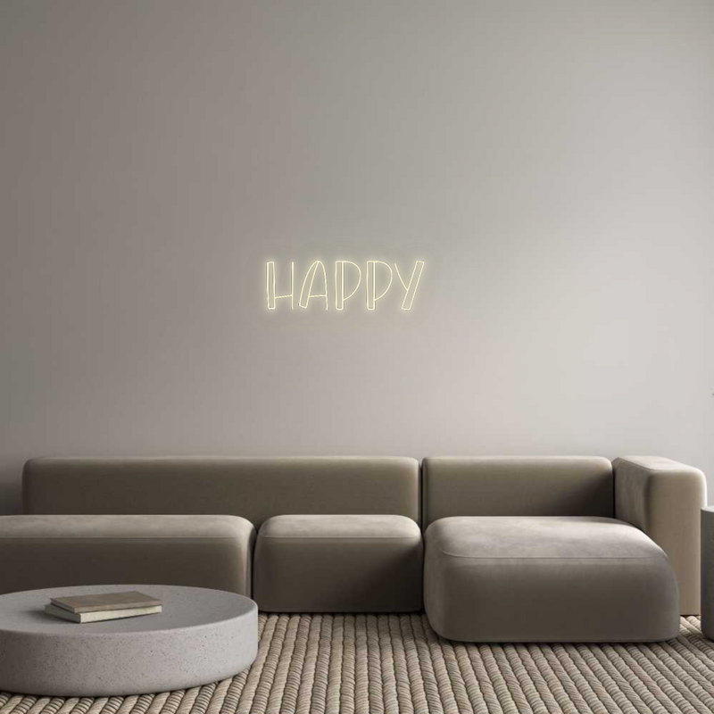 Konfigurator - Neon LED Flex - Personalisierter Indoor Schriftzug Happy