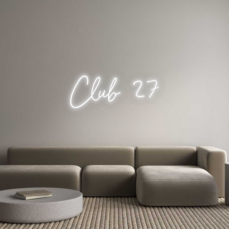 Configurateur - Neon LED Flex - Enseigne néon intérieure personnalisée Club  27