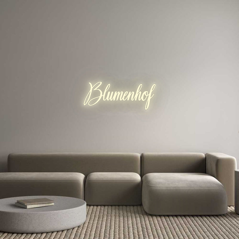 Konfigurator - Neon LED Liquid Acryl - Personalisierter Indoor & Outdoor Schriftzug Blumenhof