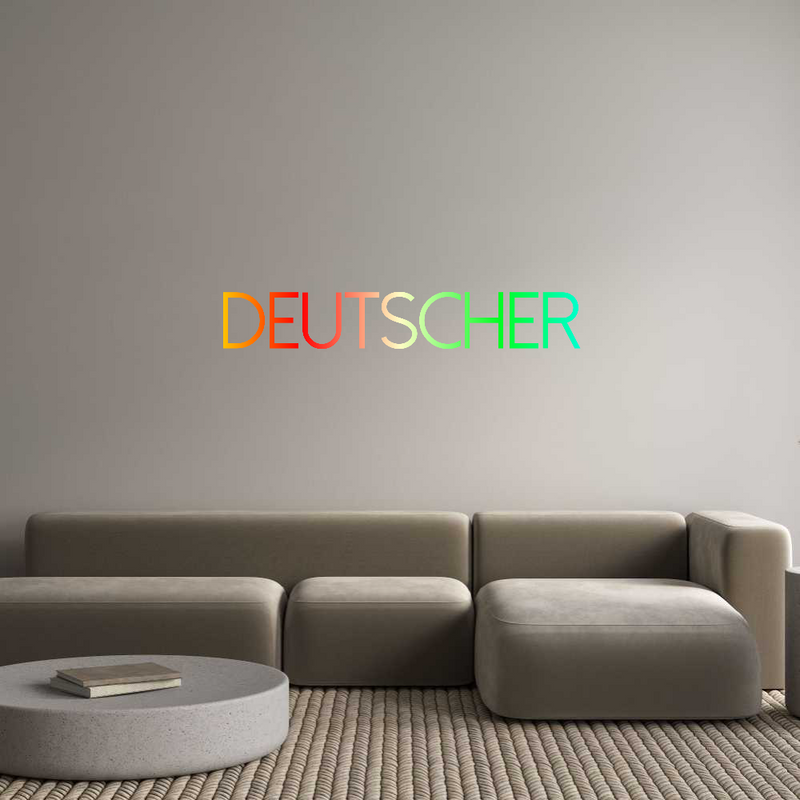 Konfigurator - Neon LED Flex - Personalisierter Indoor Schriftzug DEUTSCHER