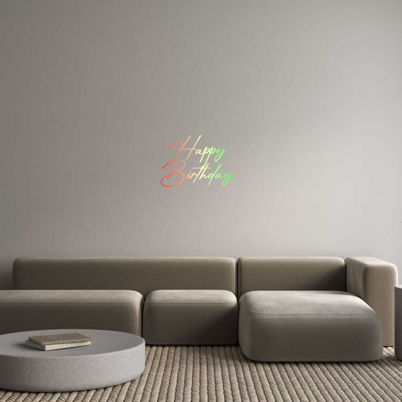 Konfigurator - Neon LED Flex - Personalisierter Indoor Schriftzug Happy 
Birth...