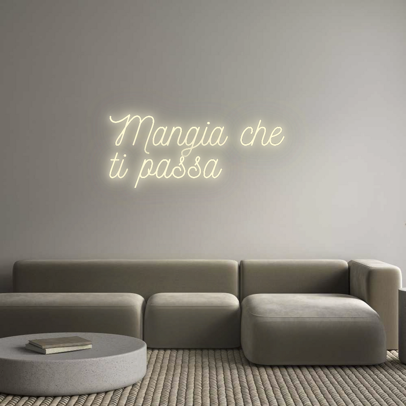 Konfigurator - Neon LED Flex - Personalisierter Indoor Schriftzug Mangia che 
...