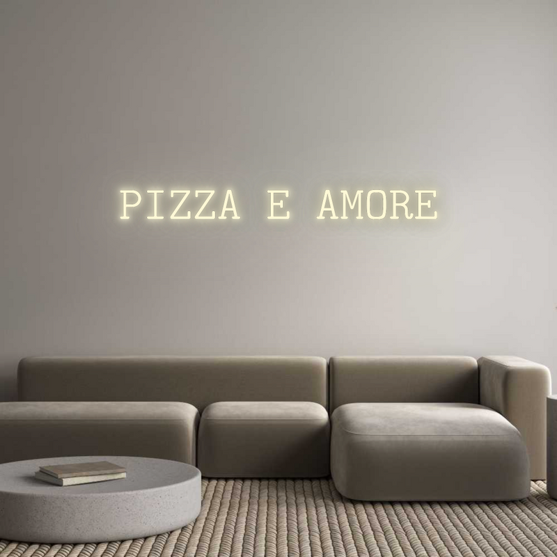 Konfigurator - Neon LED Clip - Personalisierter Indoor Schriftzug PIZZA E AMORE