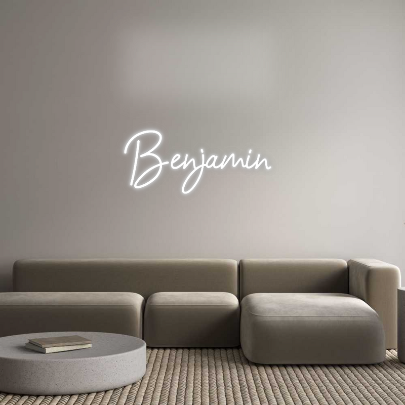 Configurateur - Neon LED Flex - Enseigne néon intérieure personnalisée Benjamin