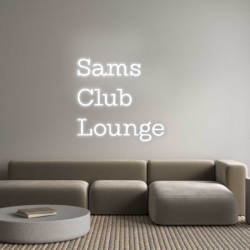 Konfigurator - Neon LED Flex - Personalisierter Indoor Schriftzug Sams 
Club 
...