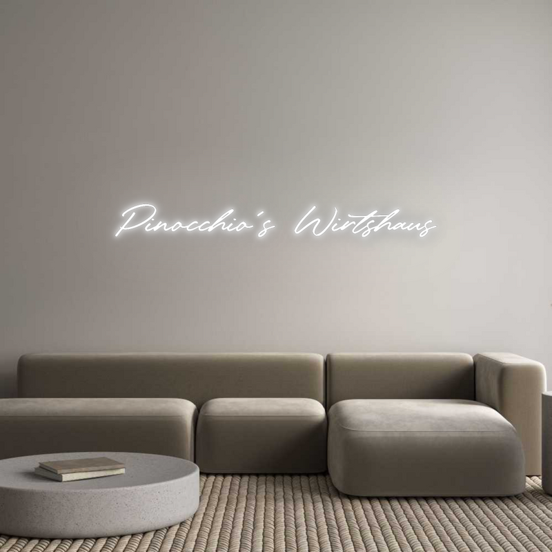 Konfigurator - Neon LED Flex - Personalisierter Indoor Schriftzug Pinocchio´s  ...