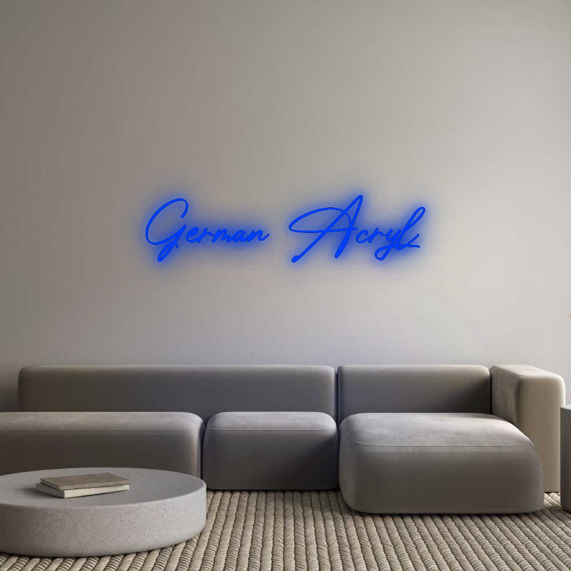 Konfigurator - Neon LED Liquid Acryl - Personalisierter Indoor & Outdoor Schriftzug German Acryl