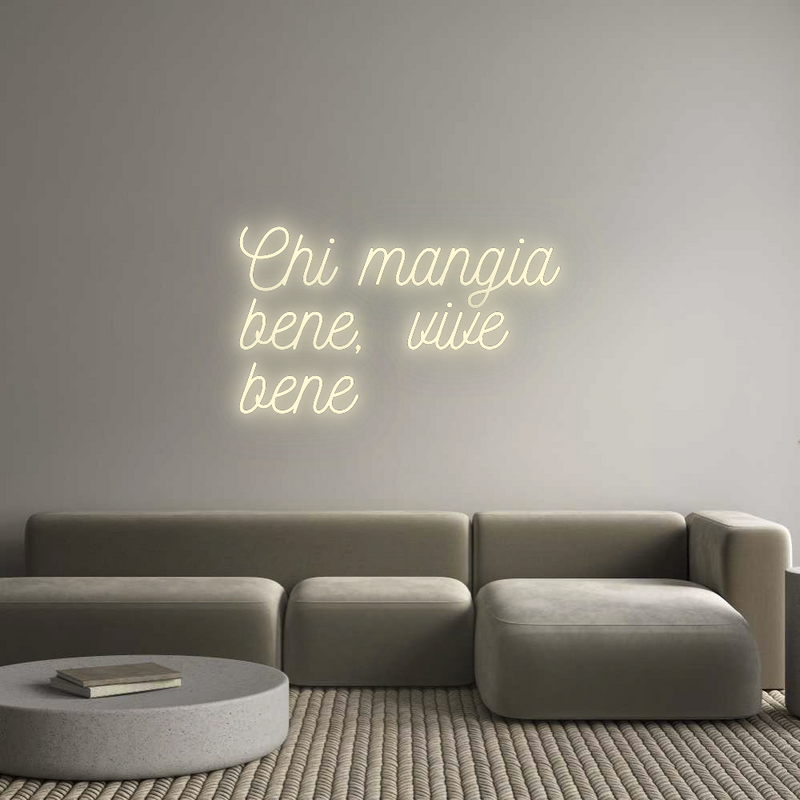 Konfigurator - Neon LED Flex - Personalisierter Indoor Schriftzug Chi mangia
b...