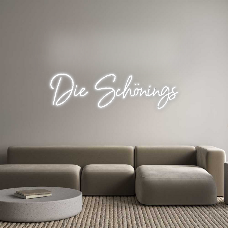 Konfigurator - Neon LED Flex - Personalisierter Indoor Schriftzug Die Schönings