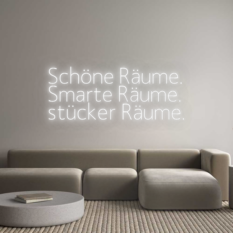 Konfigurator - Neon LED Flex - Personalisierter Indoor Schriftzug Schöne Räume....