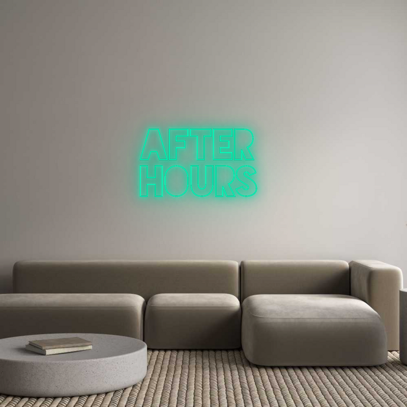 Konfigurator - Neon LED Flex - Personalisierter Indoor Schriftzug After 
Hours