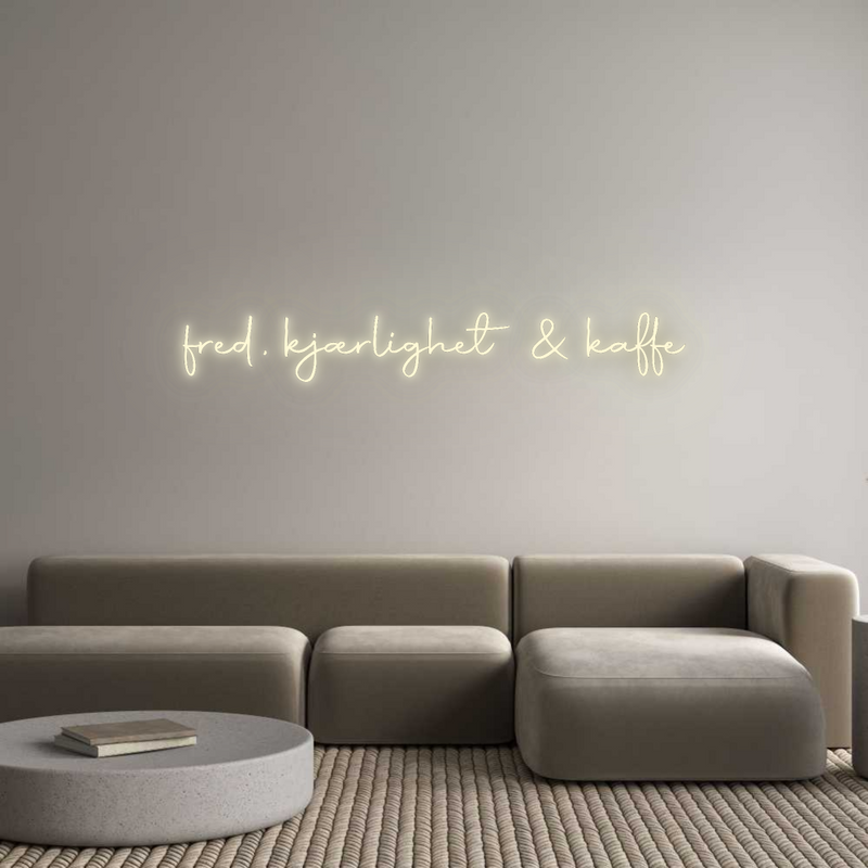 Konfigurator - Neon LED Flex - Personalisierter Indoor Schriftzug fred, kjærlig...