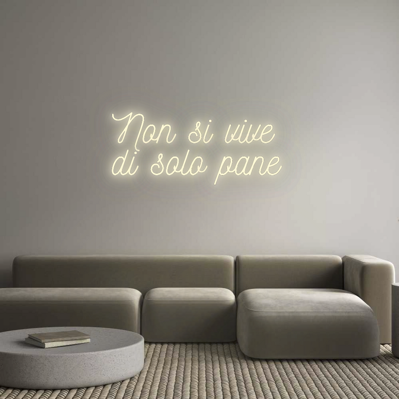 Konfigurator - Neon LED Flex - Personalisierter Indoor Schriftzug Non si vive 
...