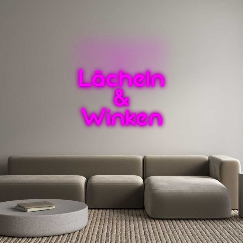 Konfigurator - Neon LED Flex - Personalisierter Indoor Schriftzug Lächeln
&
W...