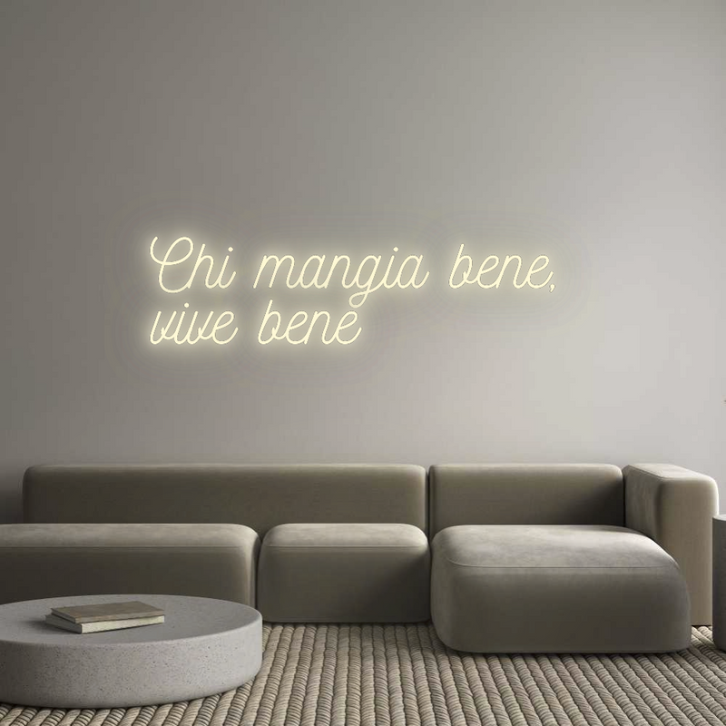 Konfigurator - Neon LED Flex - Personalisierter Indoor Schriftzug Chi mangia be...